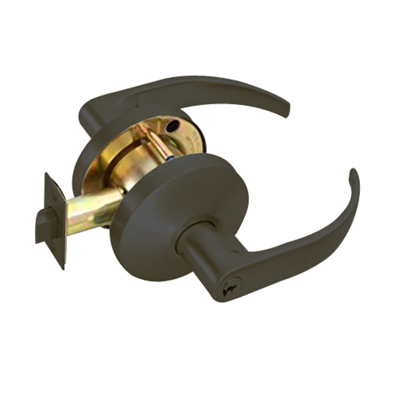 B511PD-Q-613 Falcon B Series Single Cylinder Entry/Office Lock with Quantum Lever Style in Oil Rubbed Bronze Finish