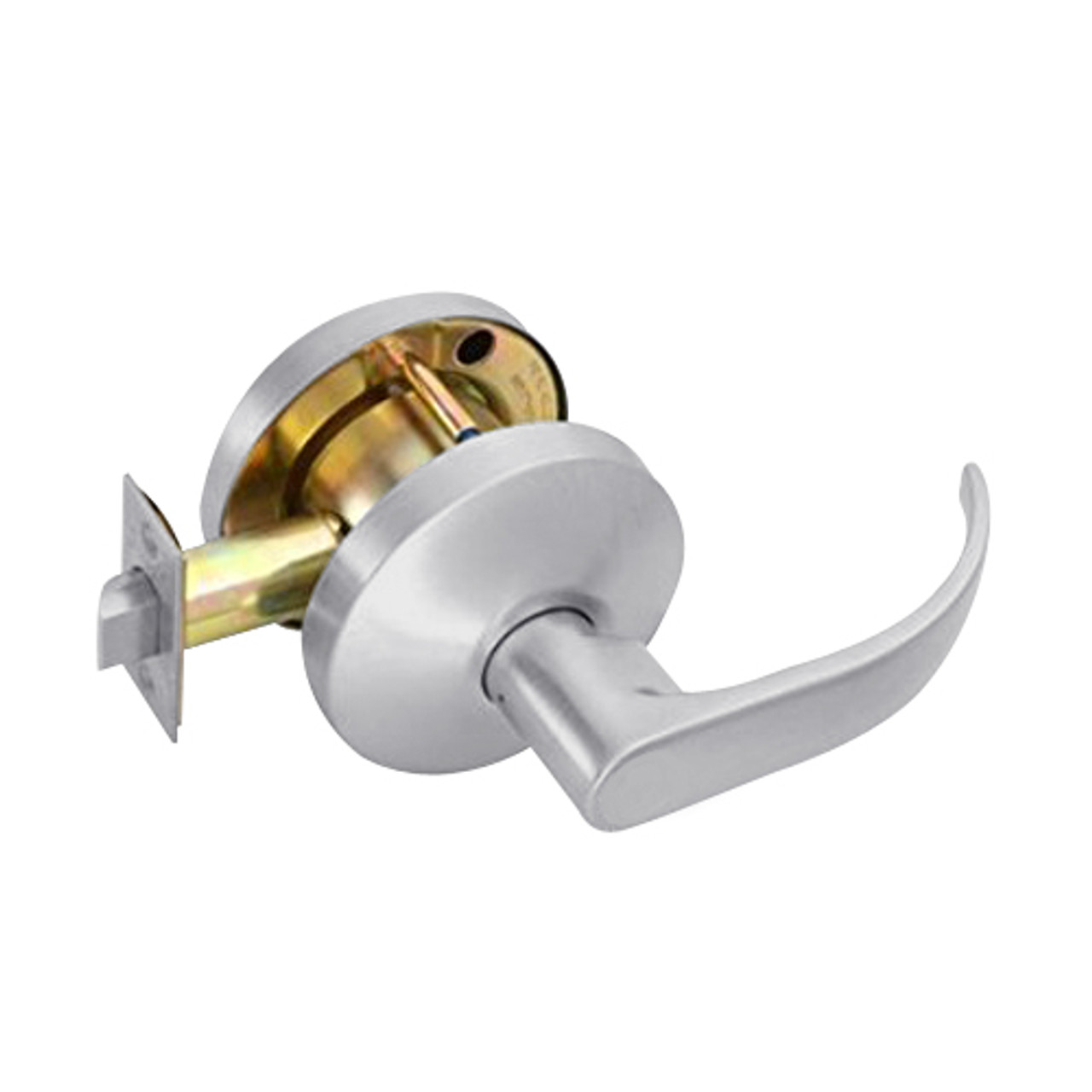 B161D-Q-626 Falcon B Series Non-Keyed Cylinder Communicating Latch with Quantum Lever Style in Satin Chrome Finish