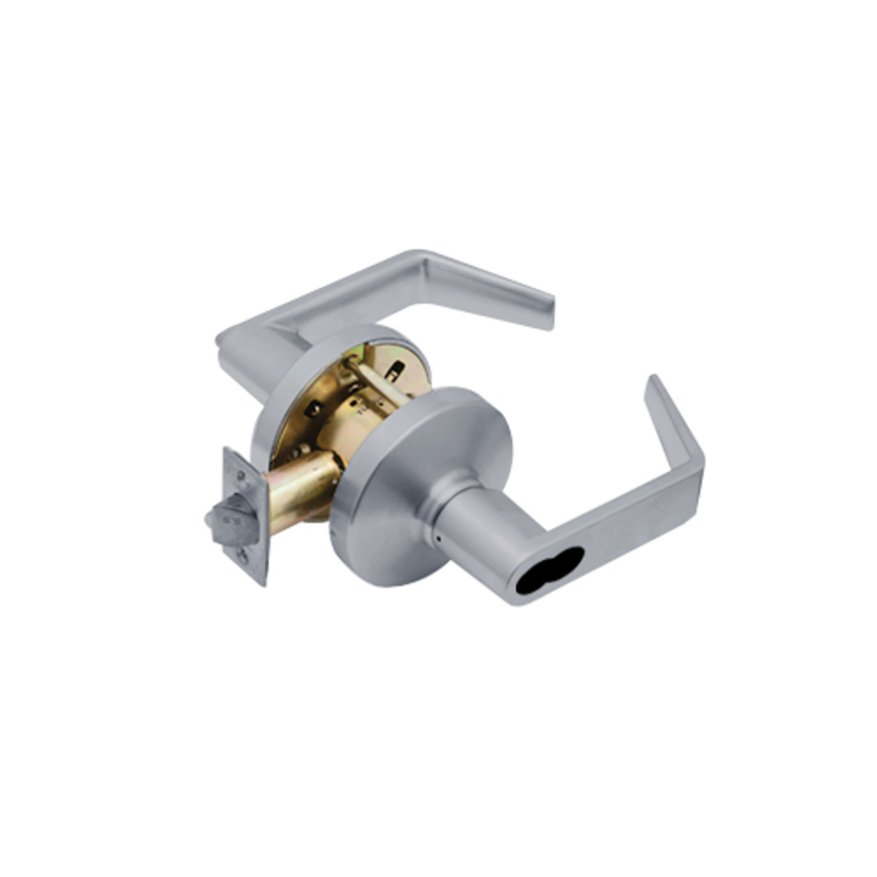 K561BD-D-626 Falcon K Series Single Cylinder Classroom Lock with Dane Lever Style in Satin Chrome Finish