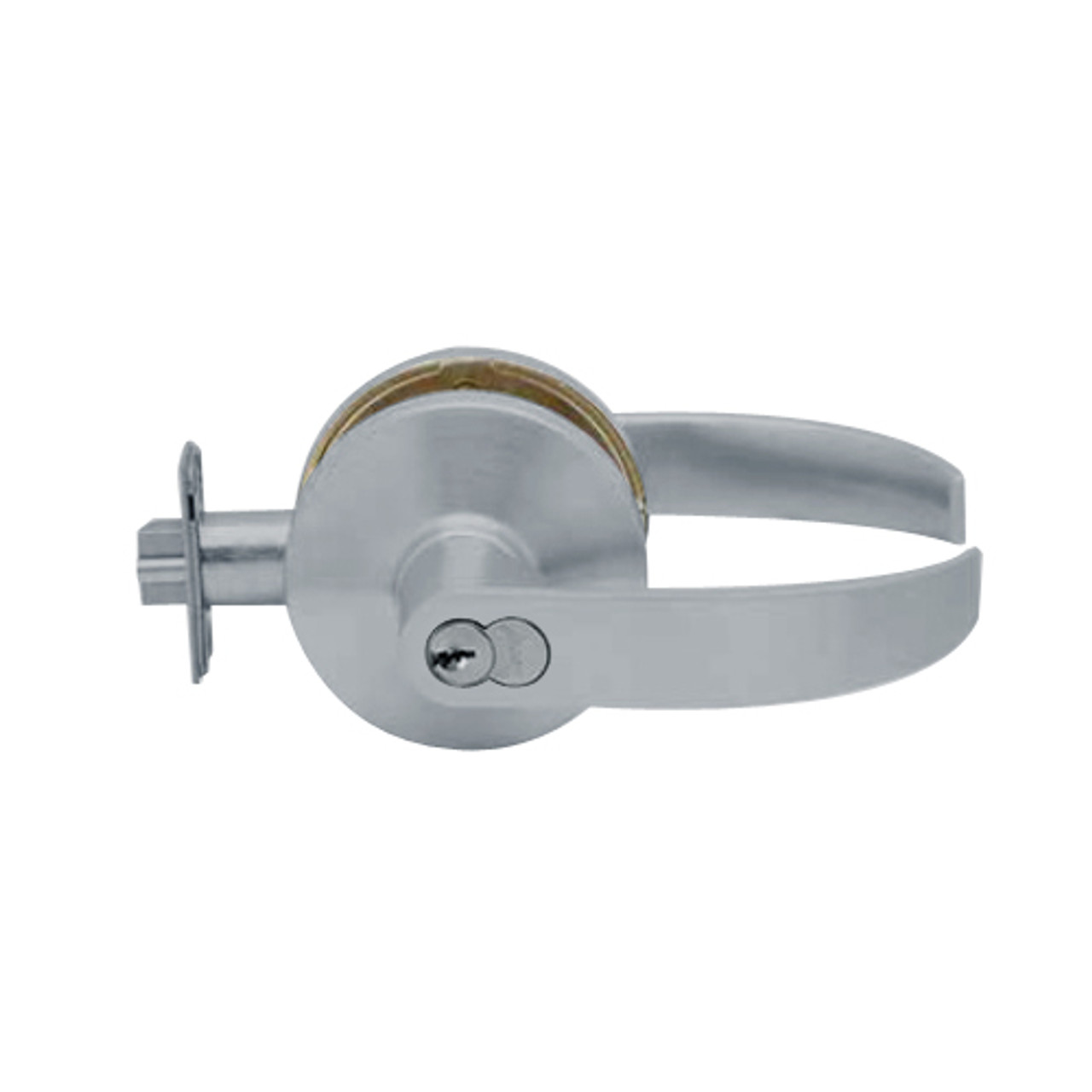 K561GD-Q-626 Falcon K Series Single Cylinder Classroom Lock with Quantum Lever Style in Satin Chrome Finish