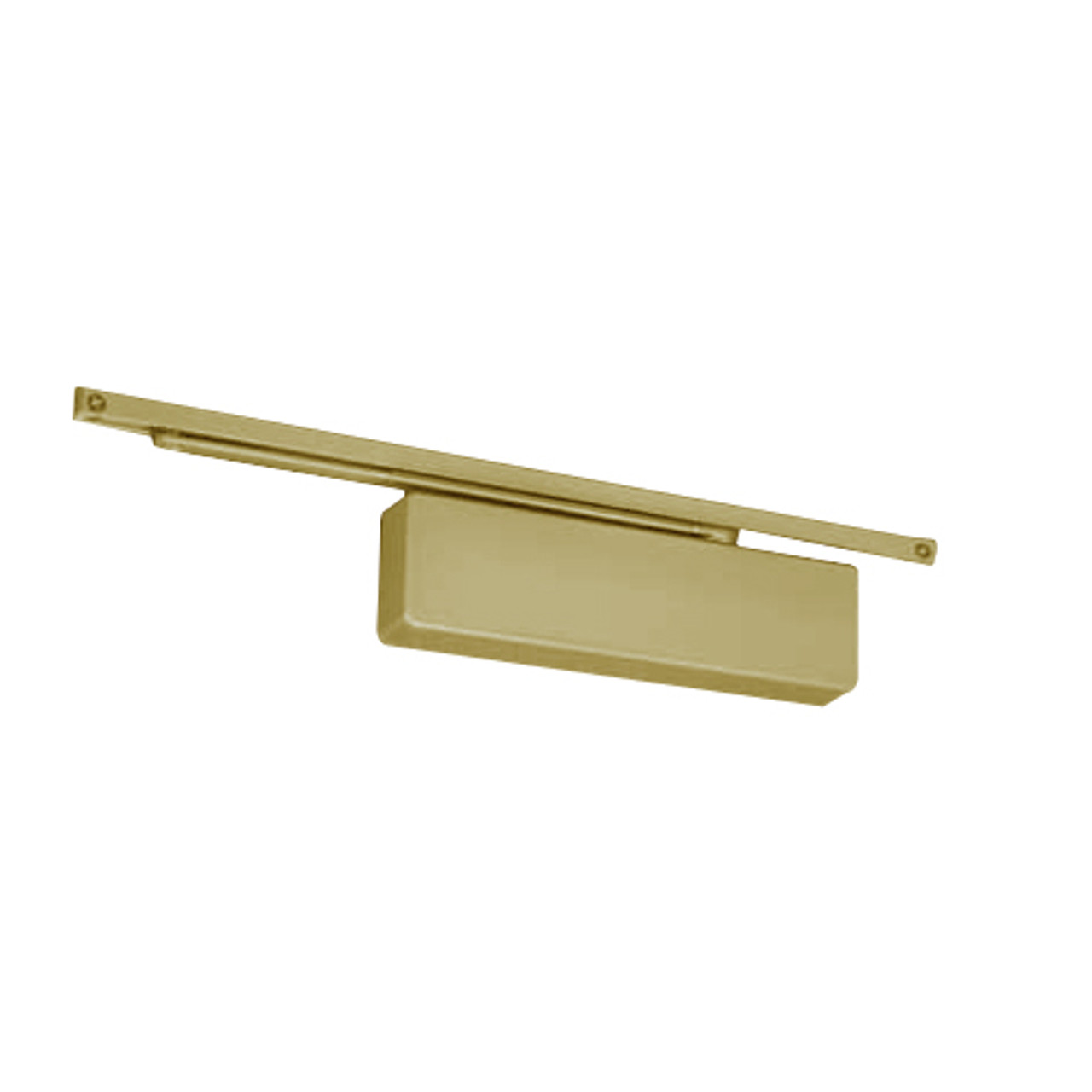 7540STM-696 Norton 7500 Series Non-Hold Open Institutional Door Closer with Pull Side Low Profile Slide Track in Gold Finish