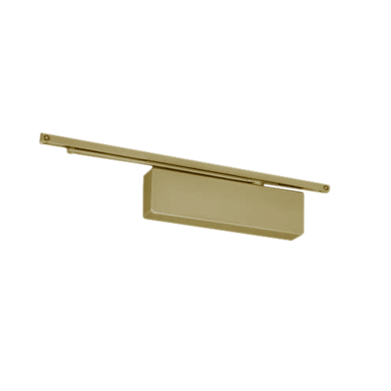 7570STDA-696-RH Norton 7570 Series Security Door Closer with Pull Side Slide Track Arm in Gold Finish