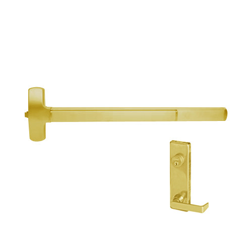 F-25-R-L-NL-DANE-US4-3-LHR Falcon Exit Device in Satin Brass