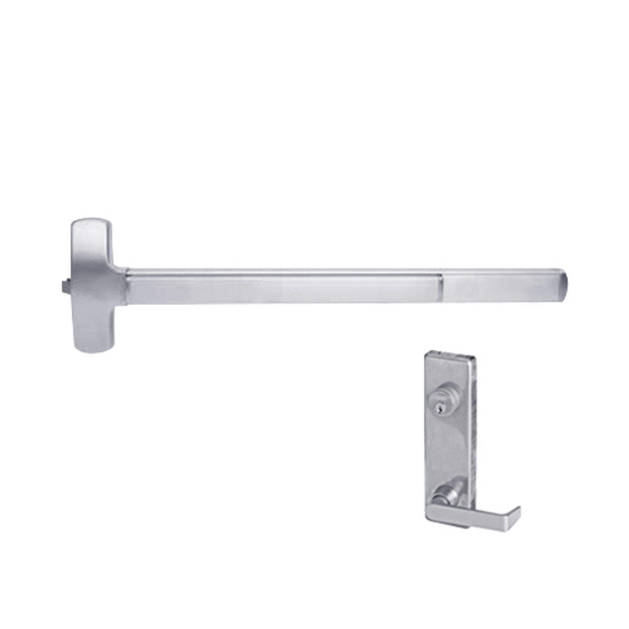 F-25-R-L-DANE-US26-4-LHR Falcon Exit Device in Polished Chrome
