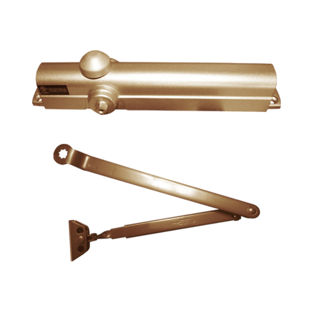 8101DA-691 Norton 8000 Series Non-Hold Open Door Closers with Regular Parallel and Top Jamb to 3 inch Reveal in Dull Bronze Finish