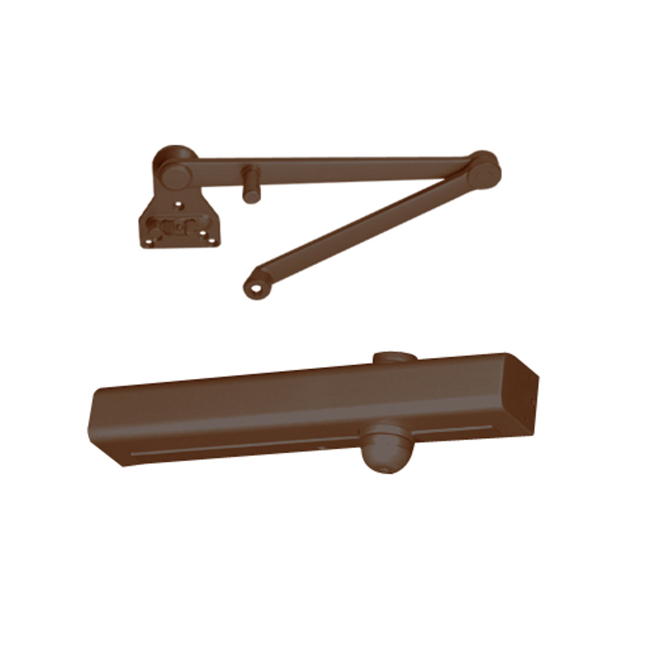 CLP8301R-690 Norton 8000 Series Hold Open Door Closers with CloserPlus Ramp Arm in Statuary Bronze Finish