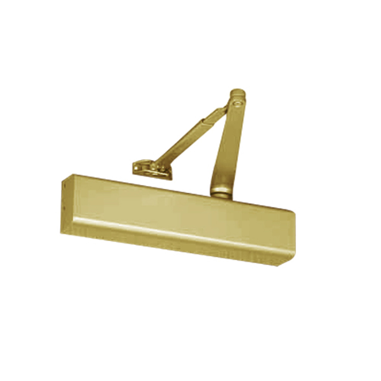 8581M-696 Norton 8000 Series Full Cover Non-Hold Open Door Closers with Regular Low Profile Arm in Gold Finish
