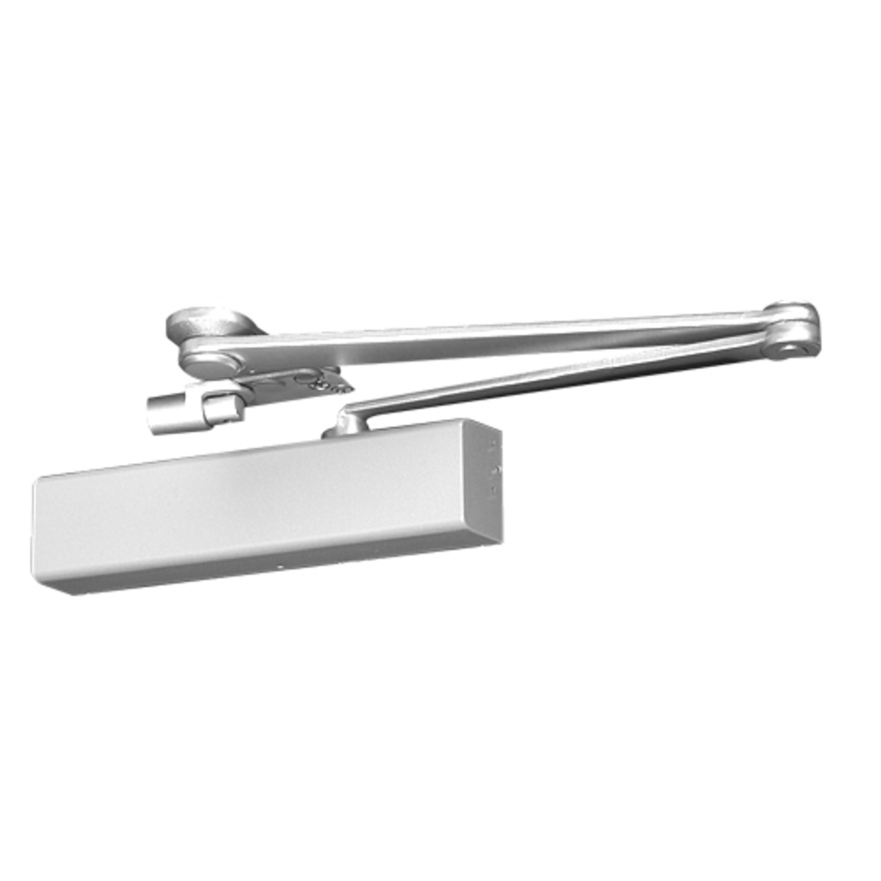 CPS8501M-689 Norton 8000 Series Full Cover Non-Hold Open Door Closers with CloserPlus Spring Arm in Aluminum Finish