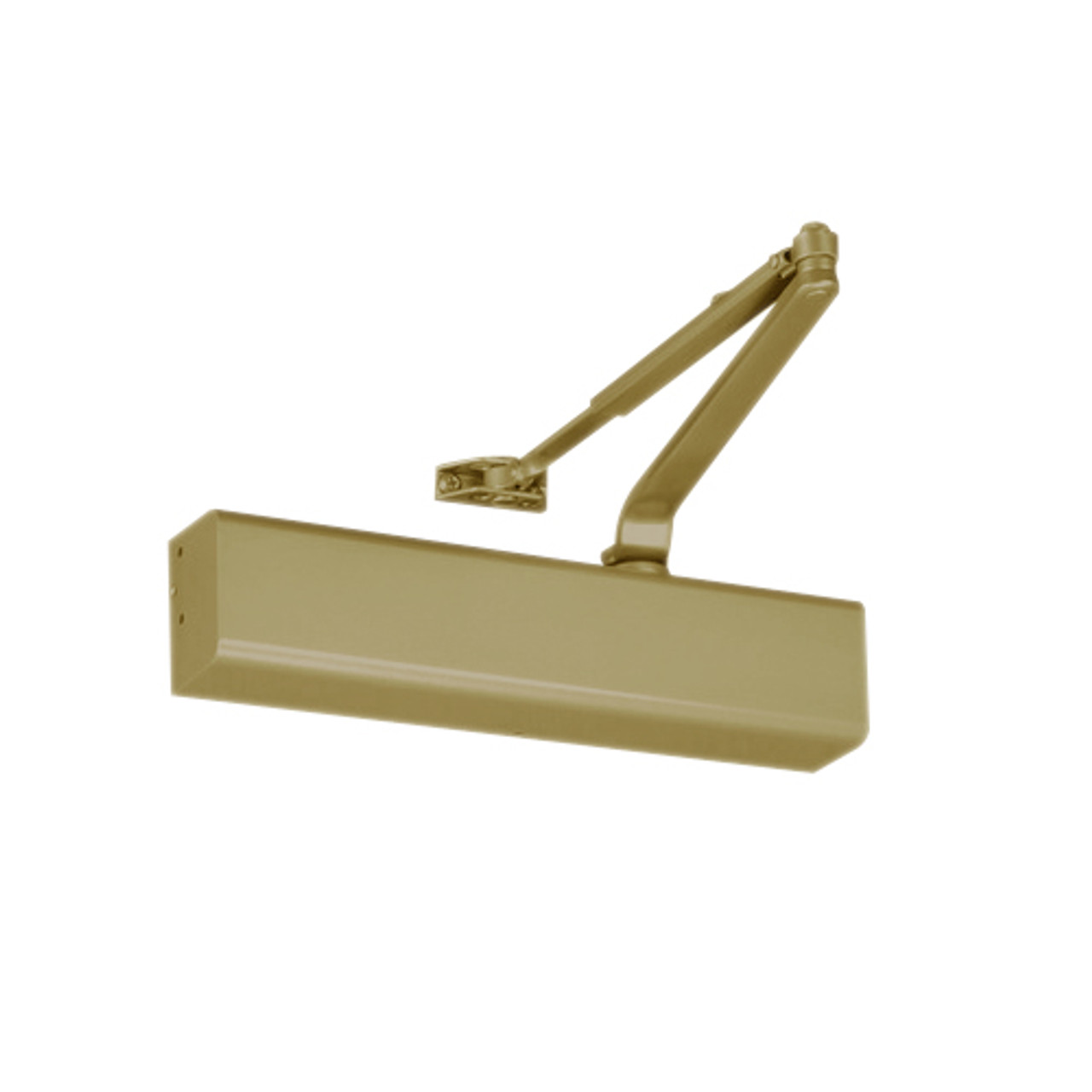 8501H-696 Norton 8000 Series Full Cover Hold Open Door Closers with Regular Parallel and Top Jamb to 2-3/4 inch Reveal in Gold Finish