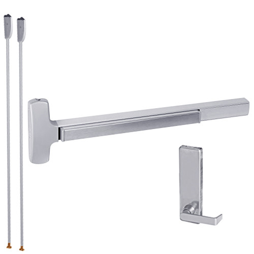 F-25-V-L-BE-DANE-US26-4-RHR Falcon Exit Device in Polished Chrome