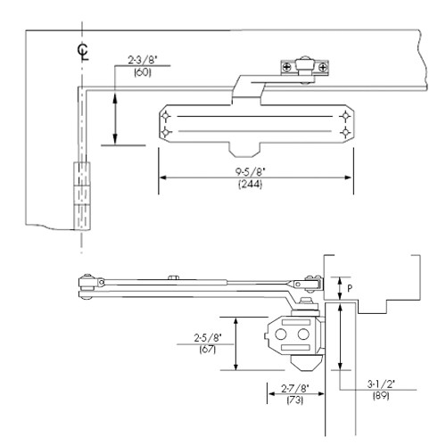9303BCH693 Norton 9300BC Series Hold Open Light Commercial Door