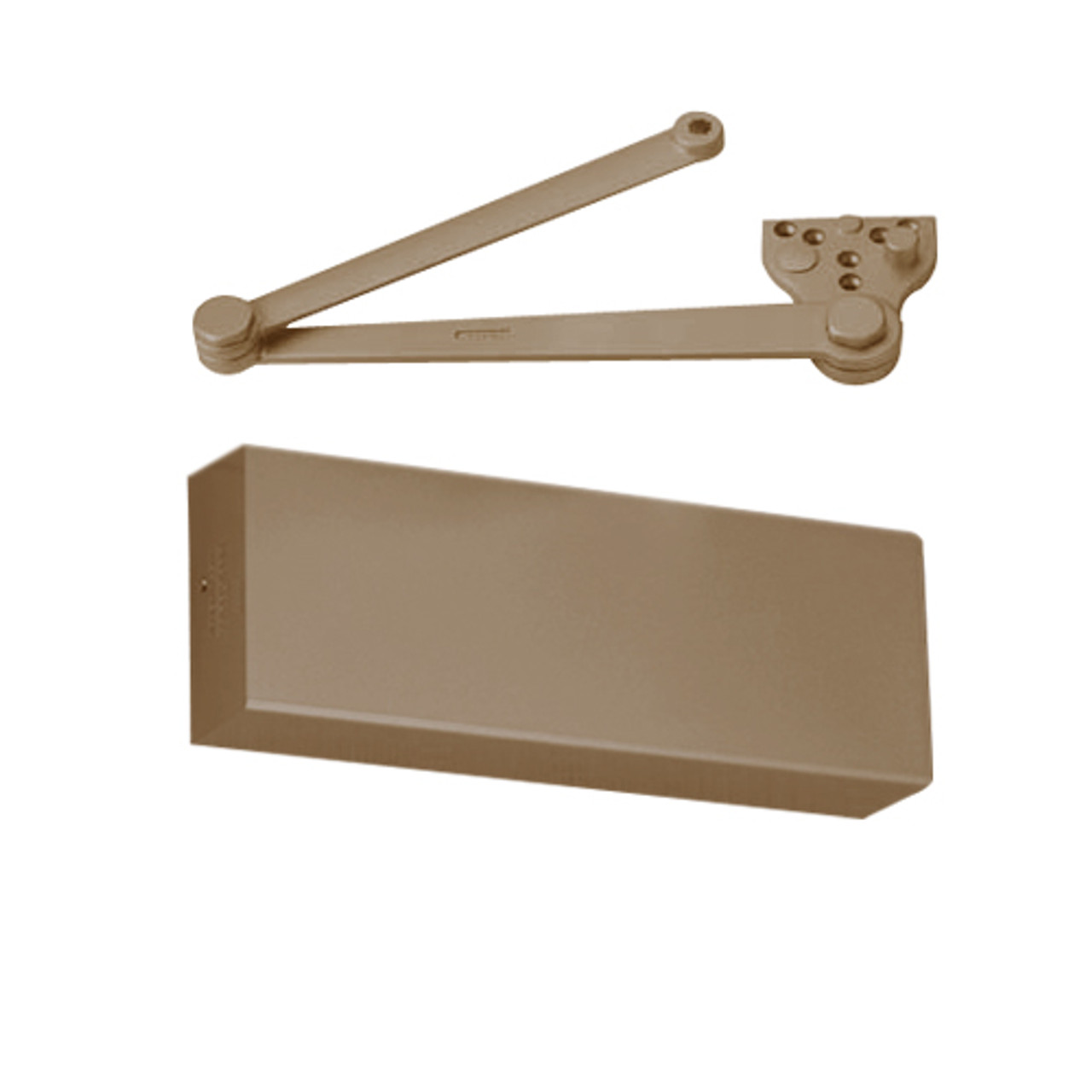 CLP9500-691 Norton 9500 Series Non-Hold Open Cast Iron Door Closer with CloserPlus Arm in Dull Bronze Finish