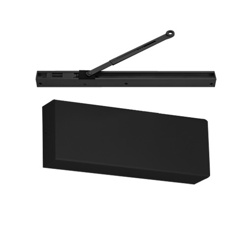 9500STH-693 Norton 9500 Series Hold Open Cast Iron Door Closer with Pull Side Slide Track in Black Finish
