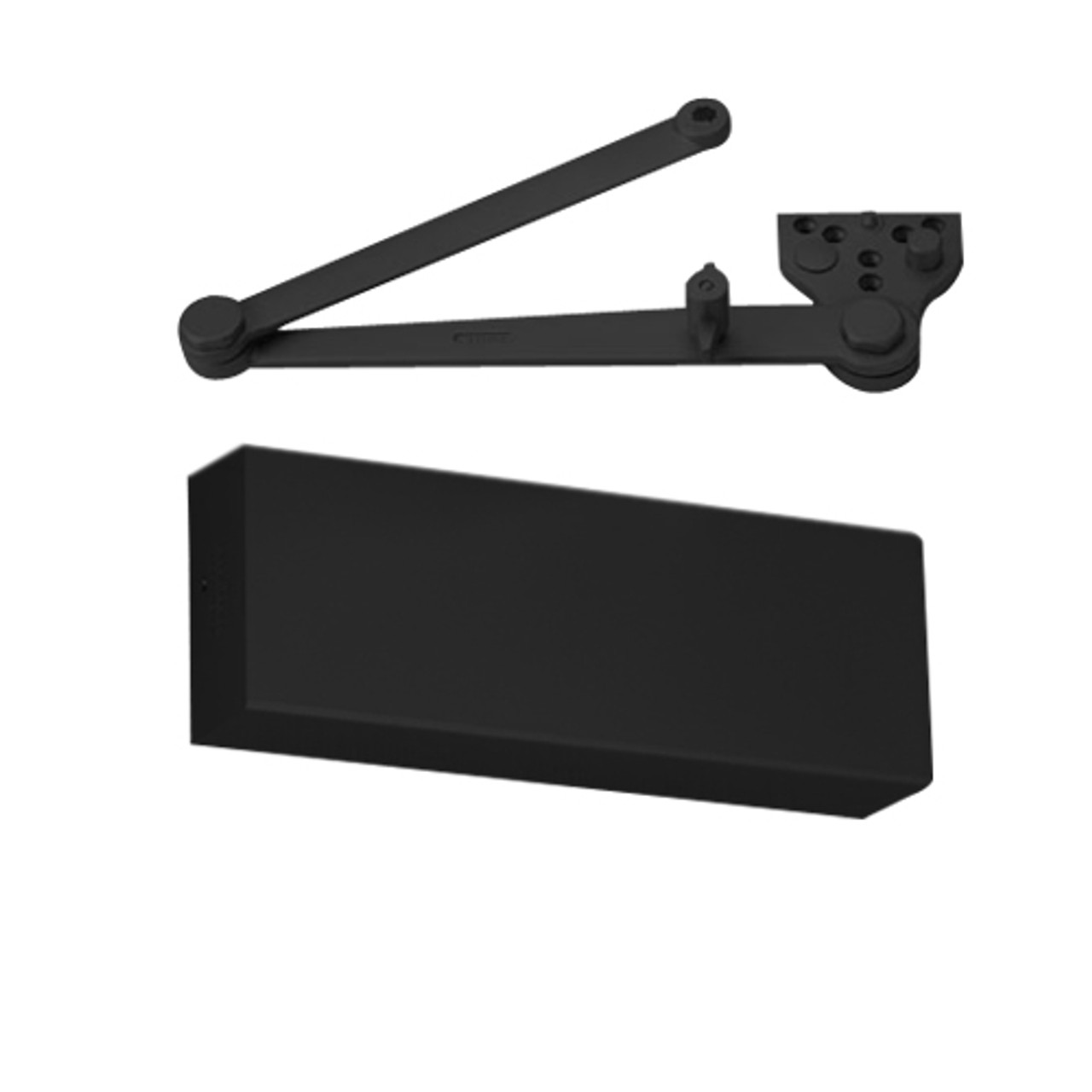 CLP9500TDA-693 Norton 9500 Series Hold Open Cast Iron Door Closer with CloserPlus Arm in Black Finish