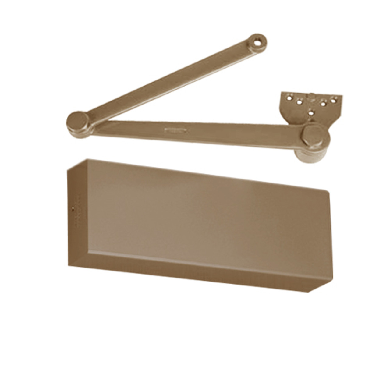 PRO9500M-691 Norton 9500 Series Non-Hold Open Cast Iron Door Closer with Parallel Rigid Offset Arm in Dull Bronze Finish