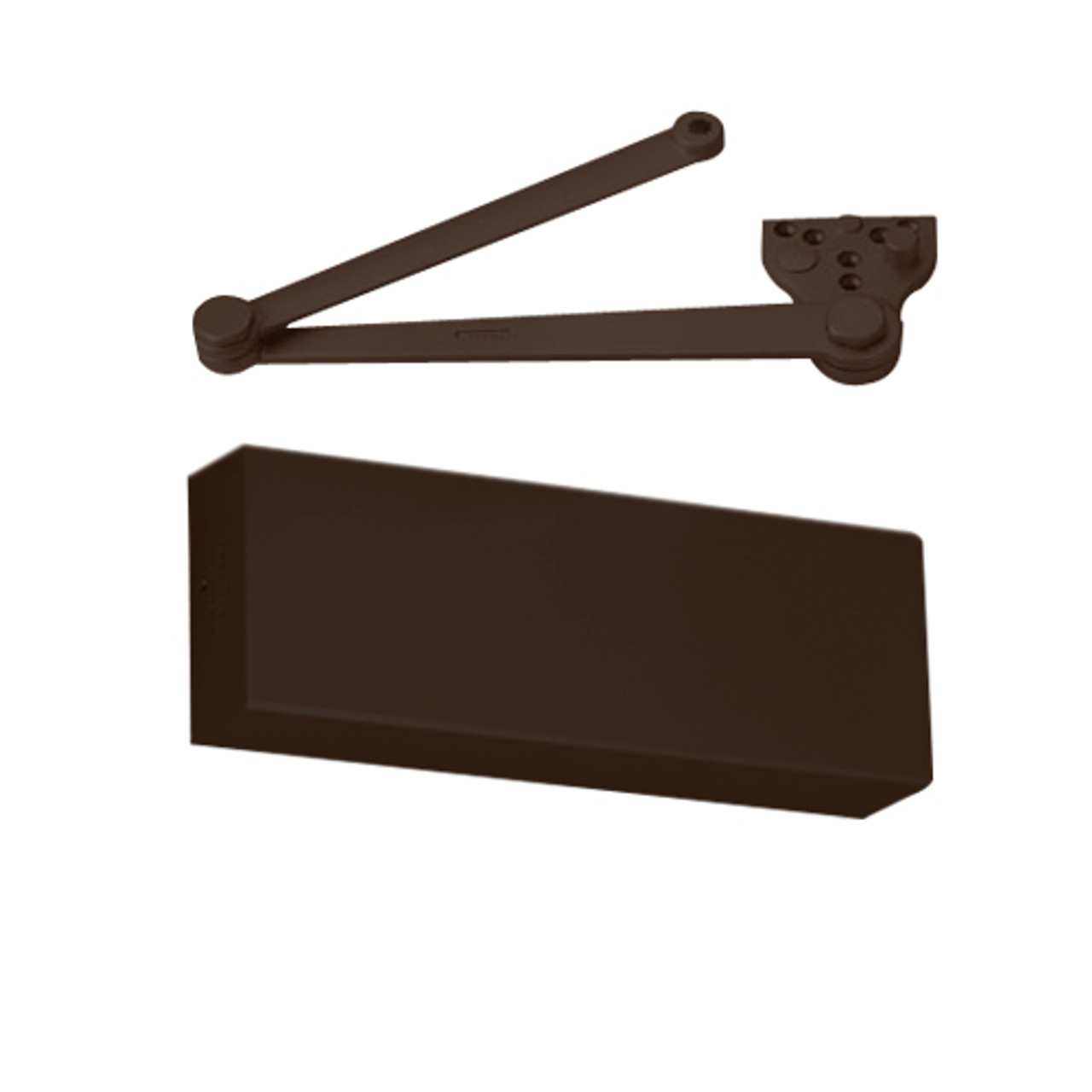 CLP9500M-690 Norton 9500 Series Non-Hold Open Cast Iron Door Closer with CloserPlus Arm in Statuary Bronze Finish