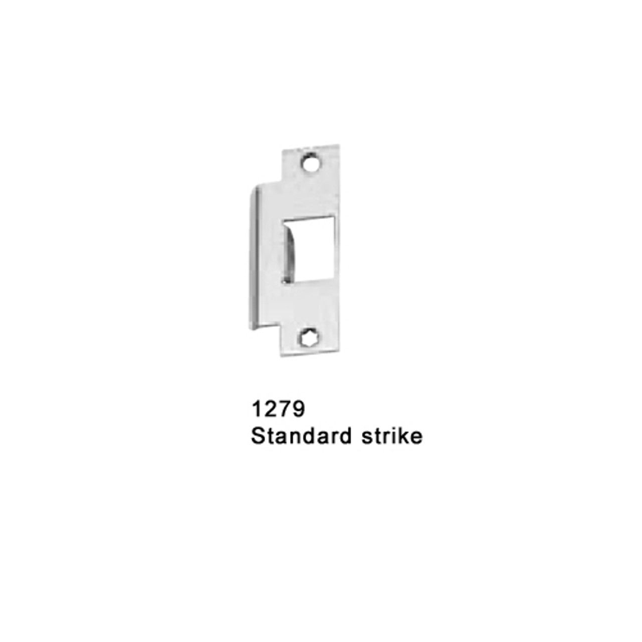 F-25-M-L-BE-Dane-US26-3-LHR Falcon 25 Series Fire Rated Mortise Lock Devices 510L-BE Dane Lever Trim with Blank Escutcheon in Polished Chrome