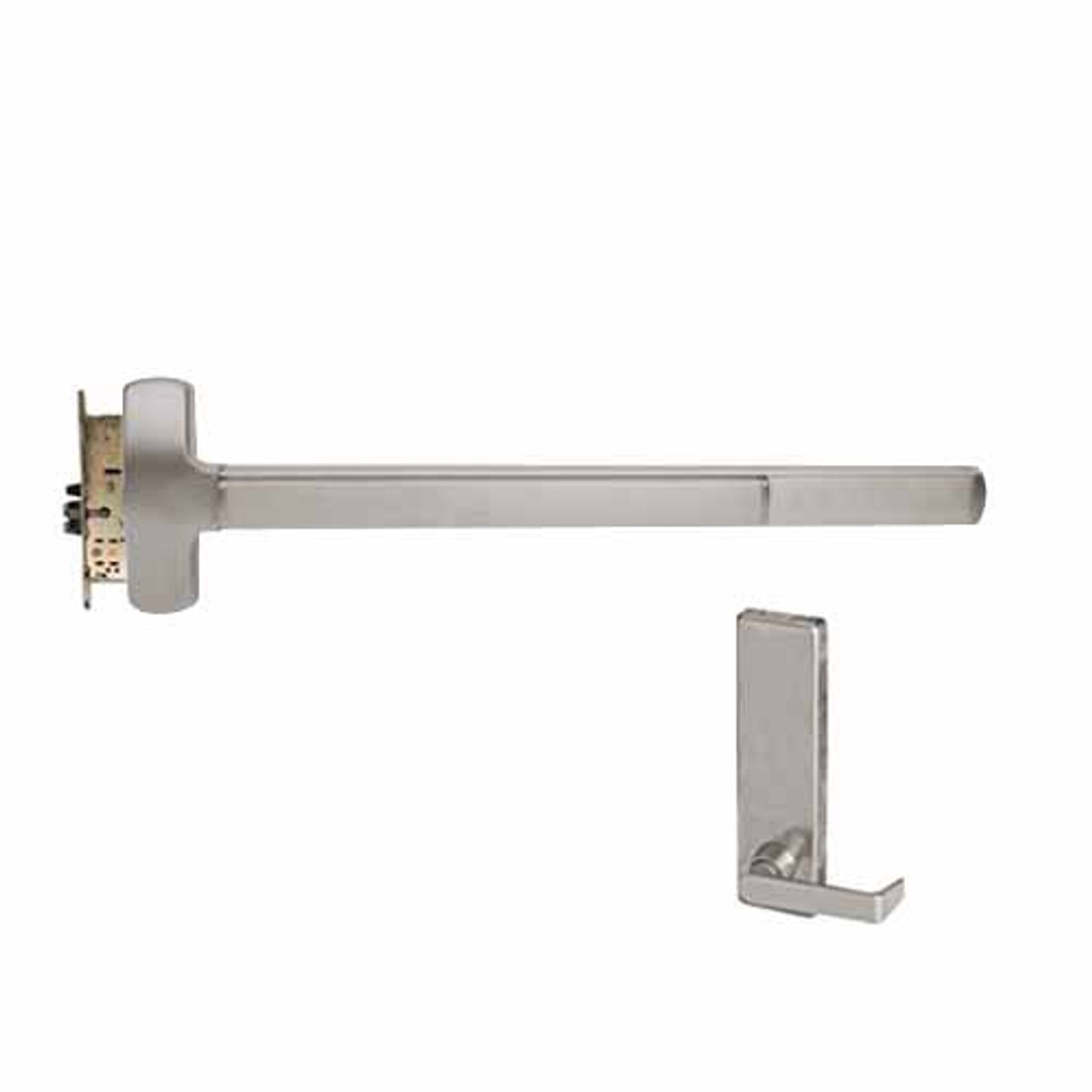 F-25-M-L-BE-Dane-US32D-3-RHR Falcon Exit Device in Satin Stainless Steel