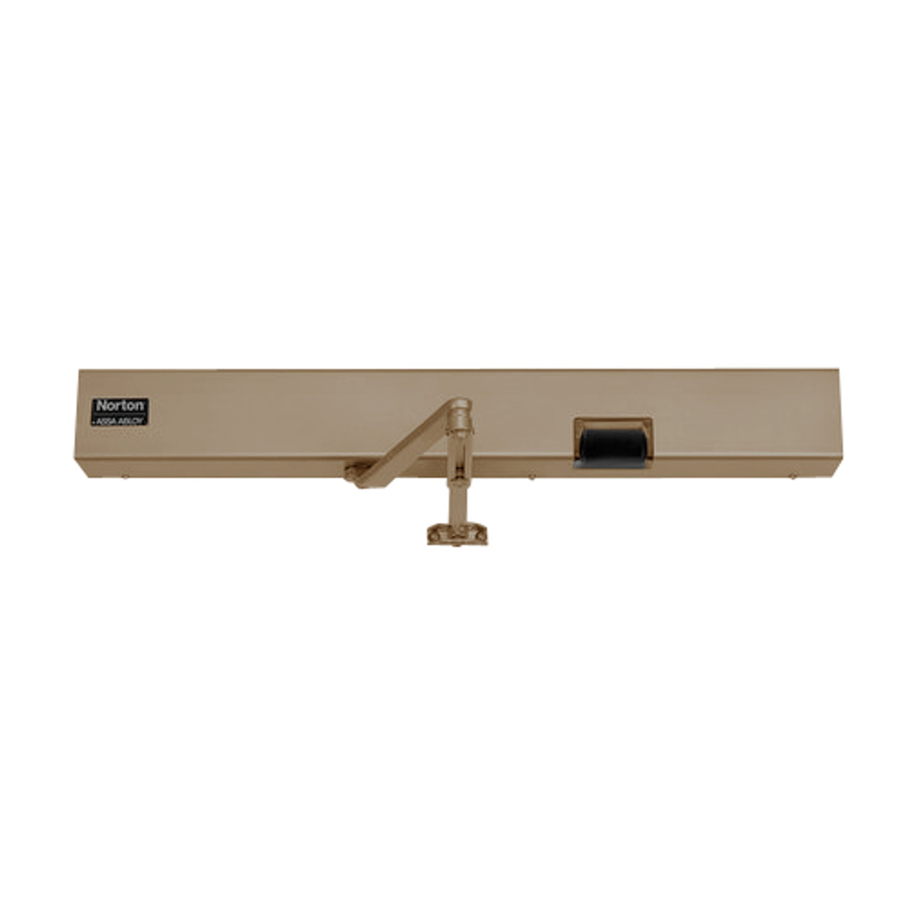 7125SZ-LH-24VDC-691 Norton 7100SZ Series Safe Zone Multi-Point Closer/Holder with Motion Sensor and Push Side Double Lever 11 inch Main Arm in Dull Bronze Finish