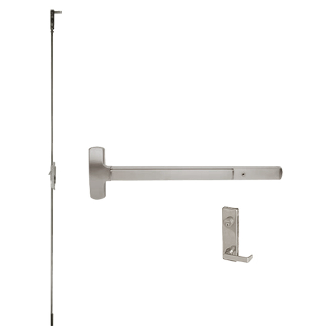 25-C-L-NL-DANE-US32D-3-LHR Falcon Exit Device in Satin Stainless Steel