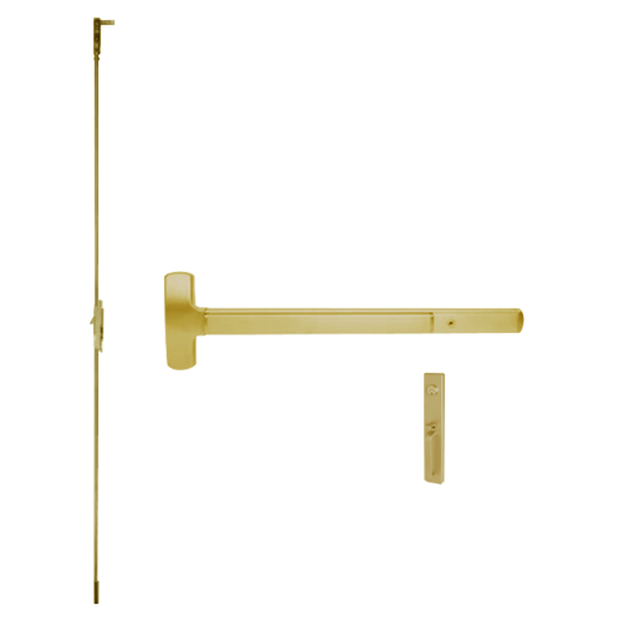 25-C-TP-US4-3 Falcon Exit Device in Satin Brass