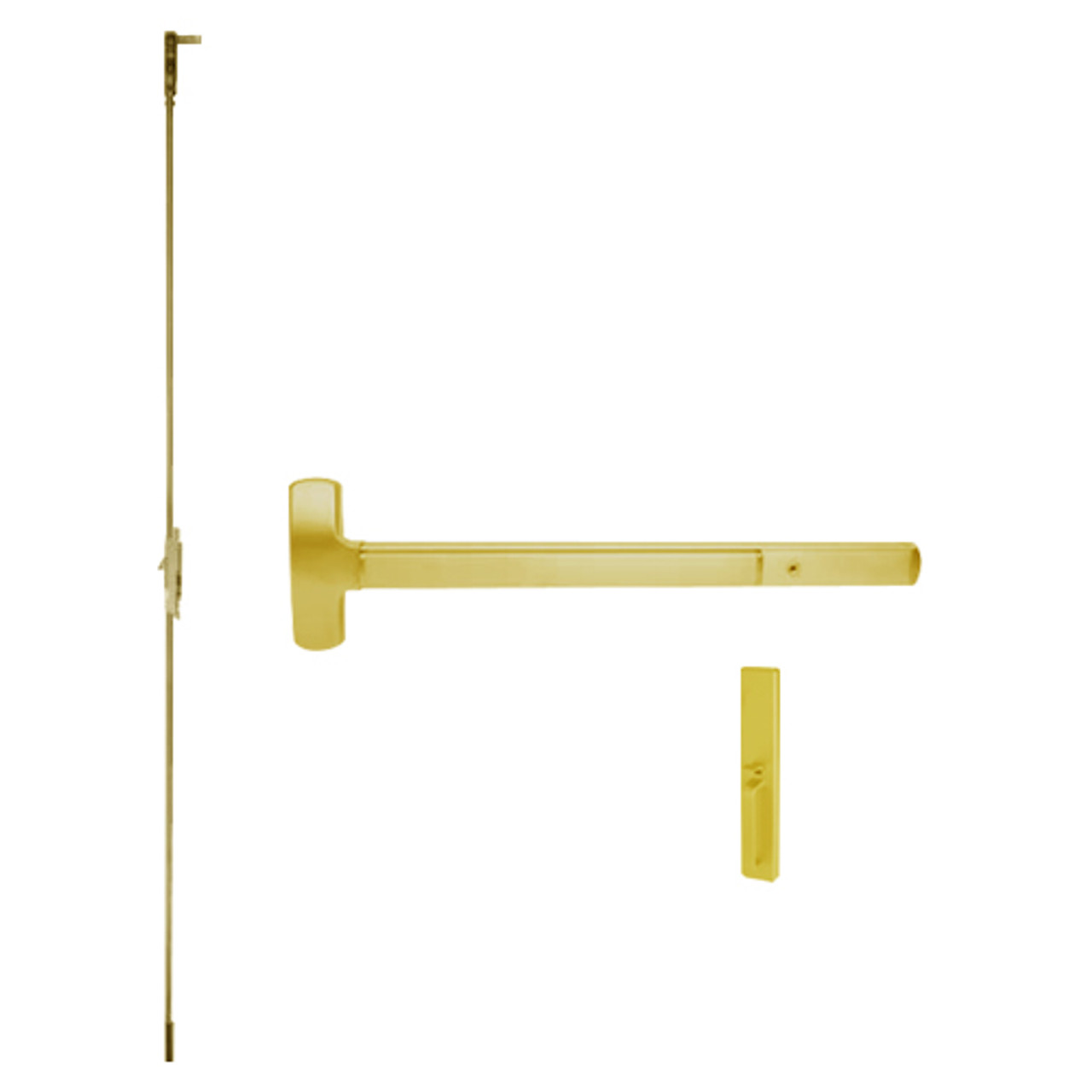 25-C-TP-BE-US4-3 Falcon Exit Device in Satin Brass