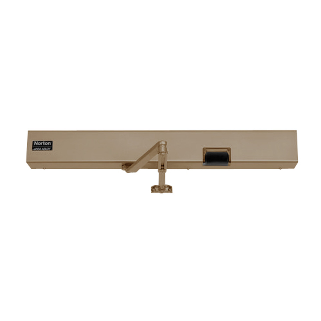 7125SZ-DZ-LH-120VAC-691 Norton 7100SZ Series Safe Zone Multi-Point Closer/Holder with Motion Sensor and Push Side Double Lever 11 inch Main Arm in Dull Bronze Finish