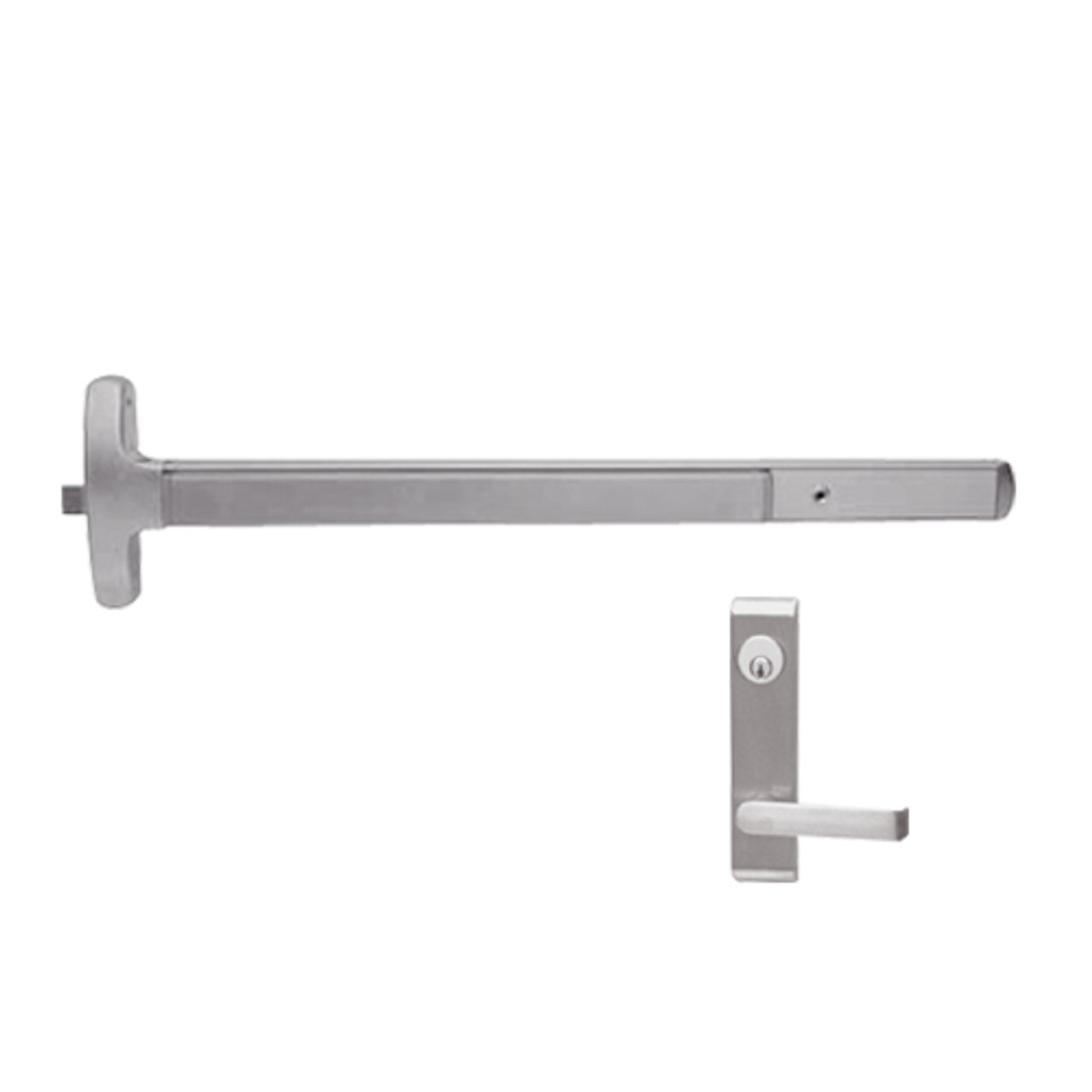 24-R-L-NL-DANE-US32D-3-LHR Falcon Exit Device in Satin Stainless Steel