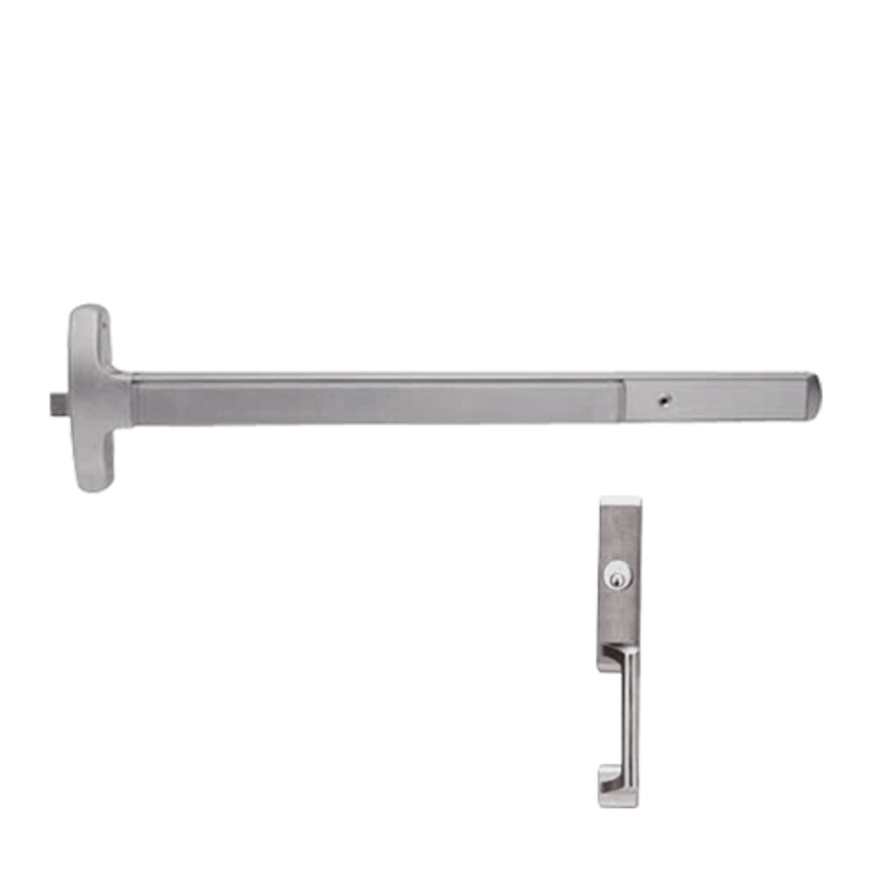 24-R-NL-US32D-3-LHR Falcon Exit Device in Satin Stainless Steel