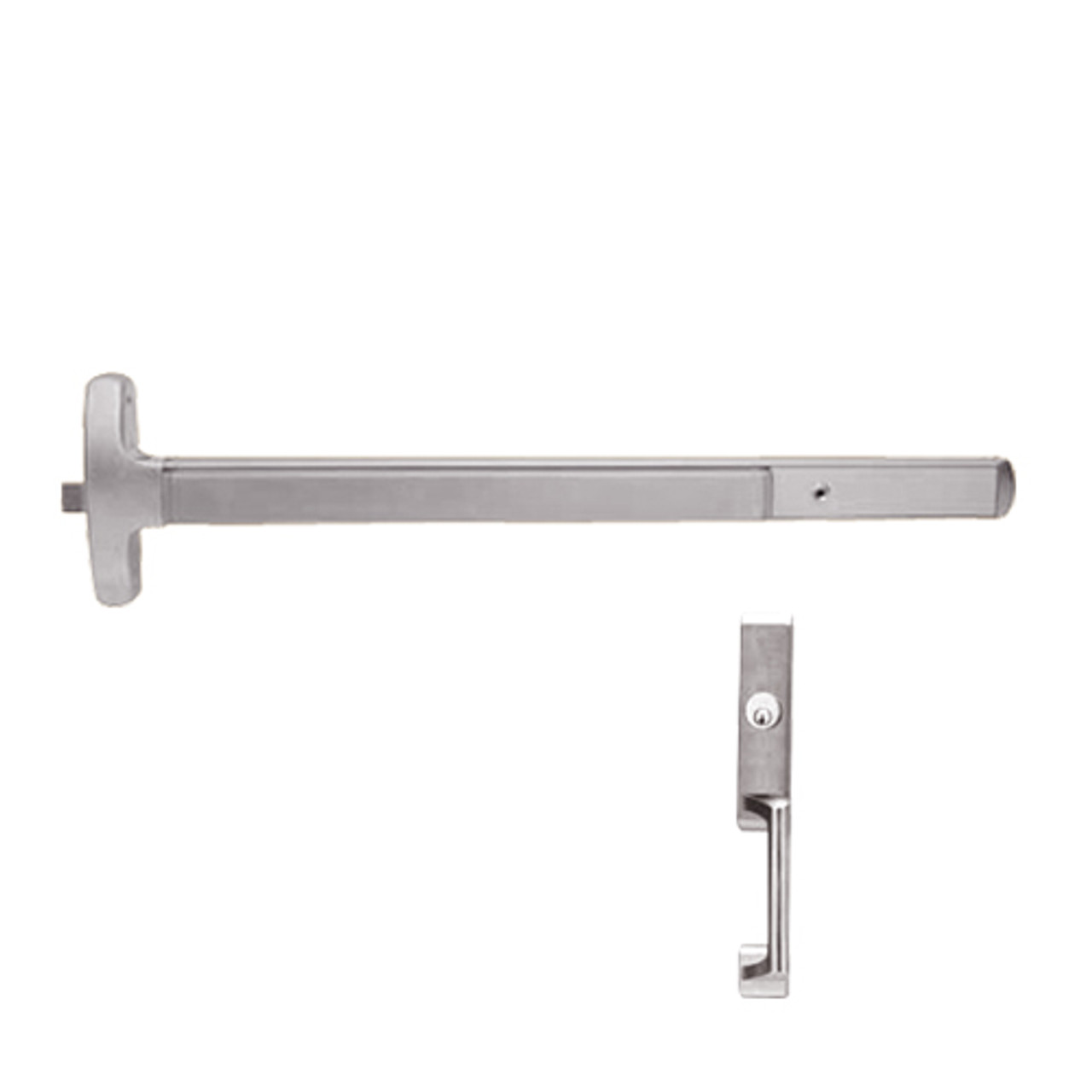 24-R-NL-US28-4-LHR Falcon Exit Device in Anodized Aluminum