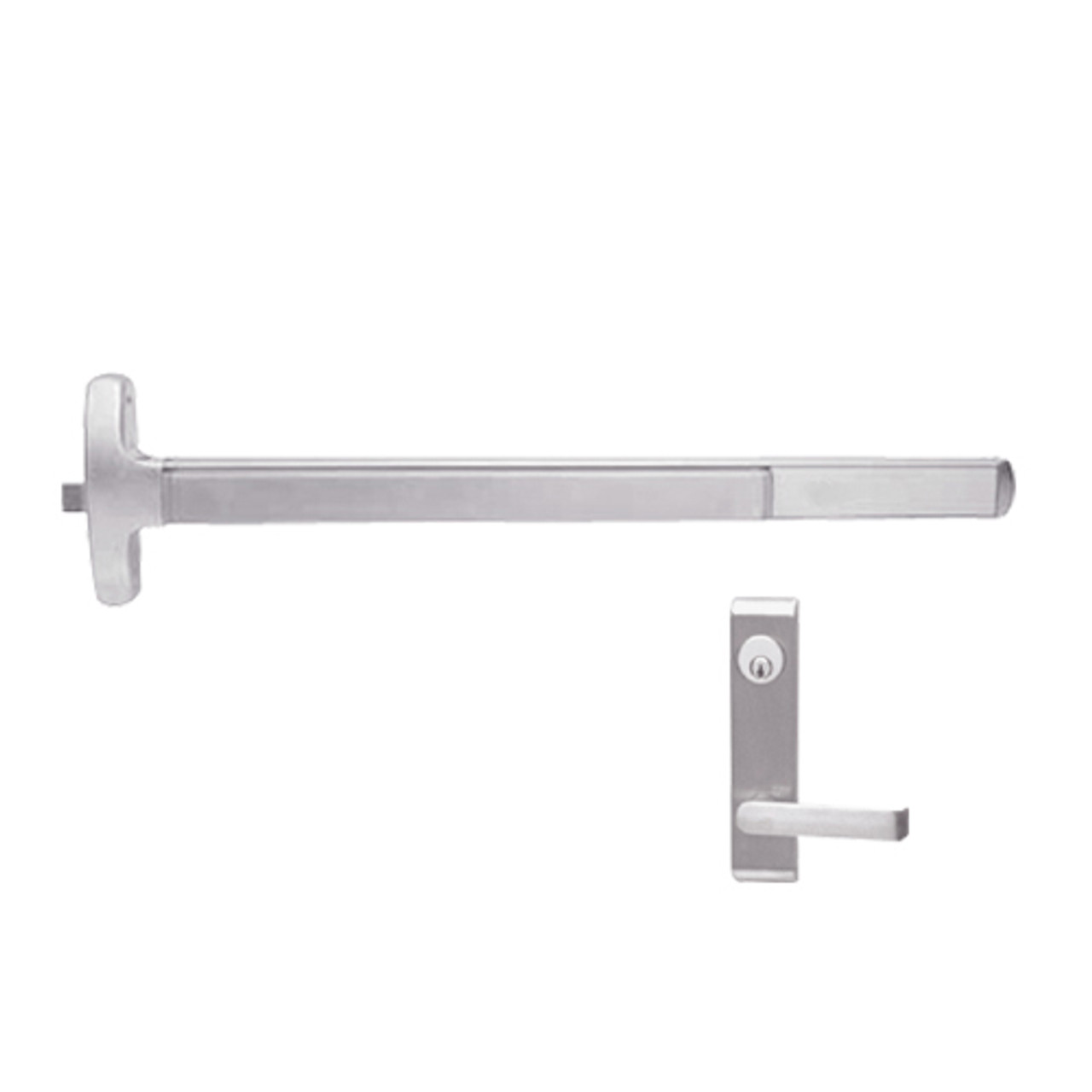 F-24-R-L-DANE-US32-3-LHR Falcon Exit Device in Polished Stainless Steel