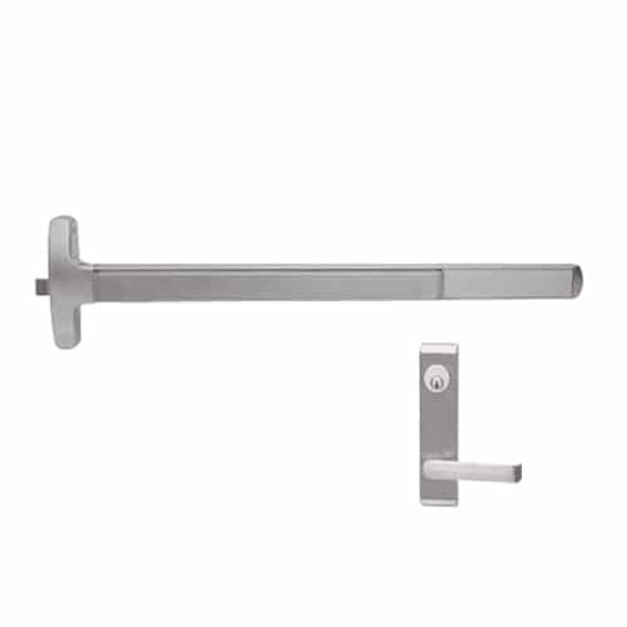F-24-R-L-NL-DANE-US32D-4-RHR Falcon Exit Device in Satin Stainless Steel