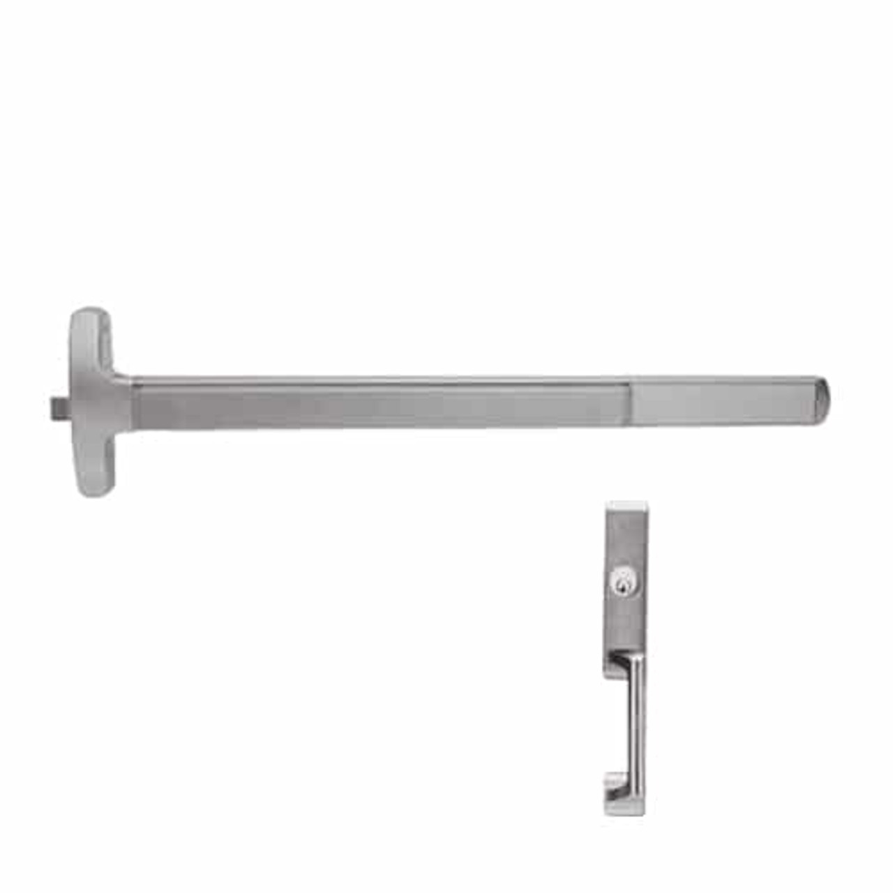 F-24-R-NL-US32D-3-LHR Falcon Exit Device in Satin Stainless Steel