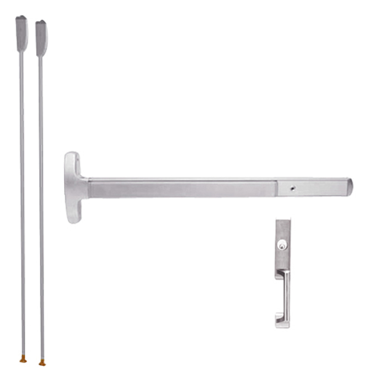 24-V-NL-US32-3-RHR Falcon Exit Device in Polished Stainless Steel