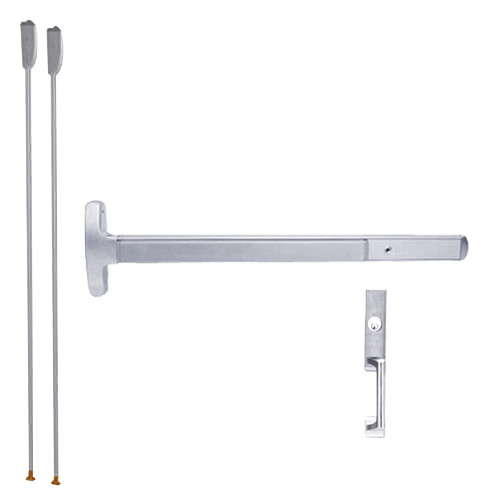 24-V-NL-US26-2-RHR Falcon Exit Device in Polished Chrome