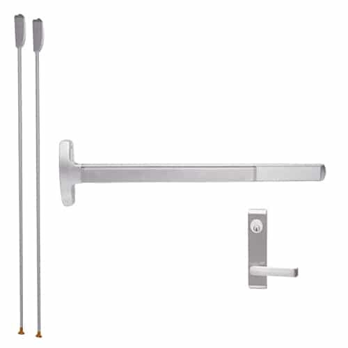 F-24-V-L-Dane-US32-2-LHR Falcon Exit Device in Polished Stainless Steel