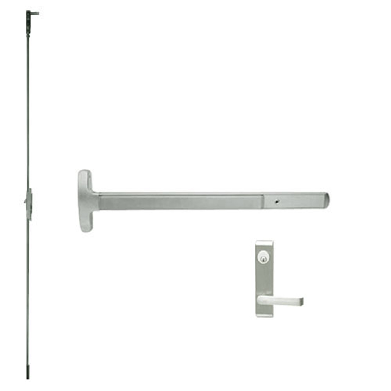 24-C-L-DANE-US15-4-LHR Falcon Exit Device in Satin Nickel