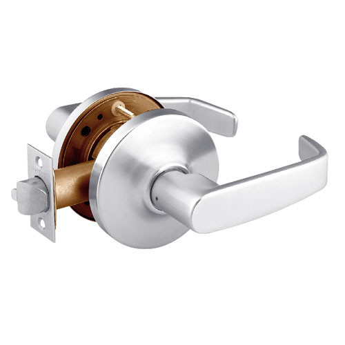 28-10G13-GL-26 Sargent 10 Line Cylindrical Exit Locks with L Lever Design and G Rose in Bright Chrome