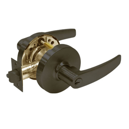 28-10G05-LB-10B Sargent 10 Line Cylindrical Entry/Office Locks with B Lever Design and L Rose in Oxidized Dull Bronze