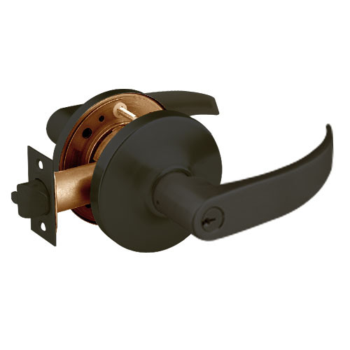 28-10G37-GP-10B Sargent 10 Line Cylindrical Classroom Locks with P Lever Design and G Rose in Oil Rubbed Bronze