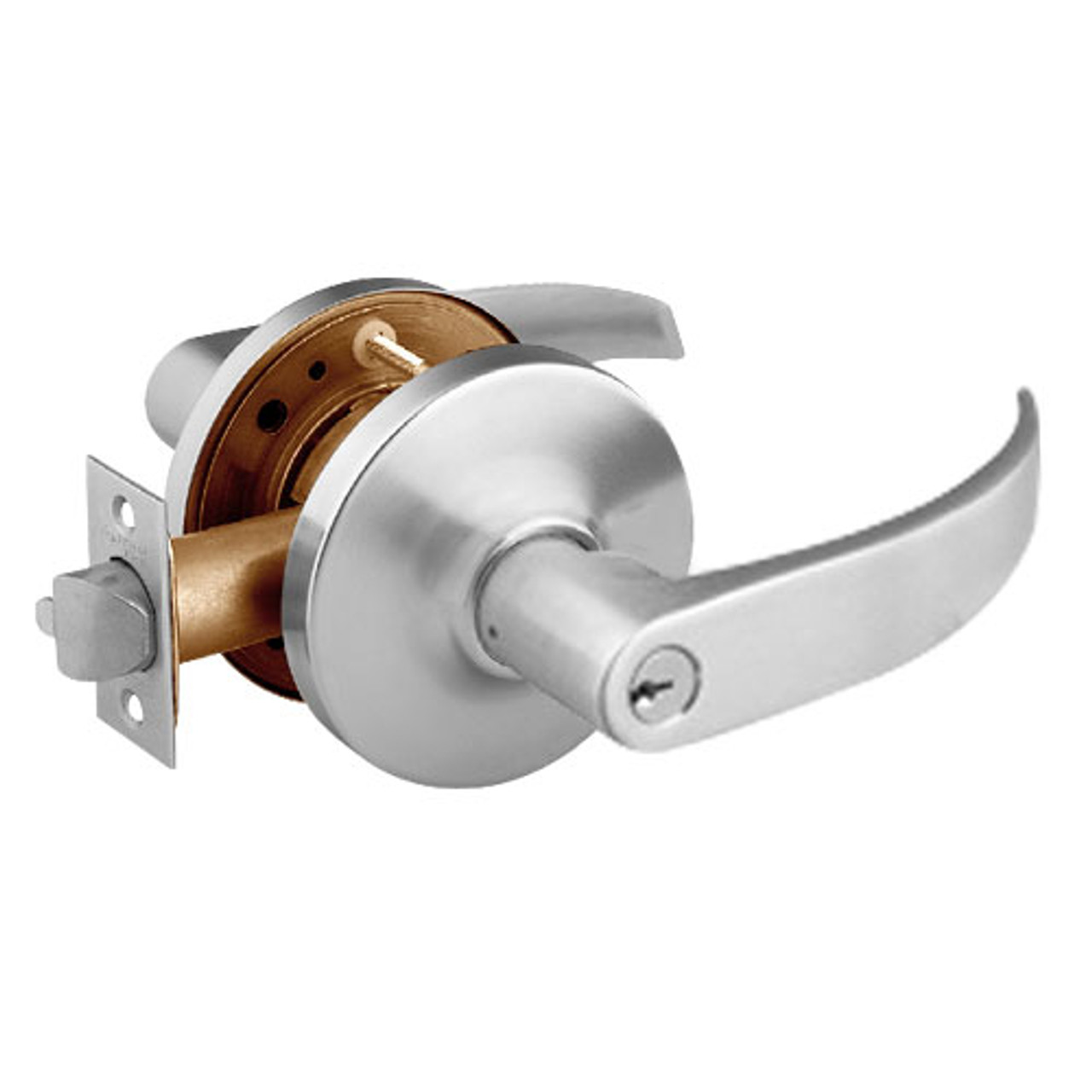 28-10G24-GP-26D Sargent 10 Line Cylindrical Entry Locks with P Lever Design and G Rose in Satin Chrome