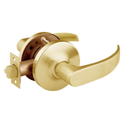 28-10U65-GP-03 Sargent 10 Line Cylindrical Privacy Locks with P Lever Design and G Rose in Bright Brass