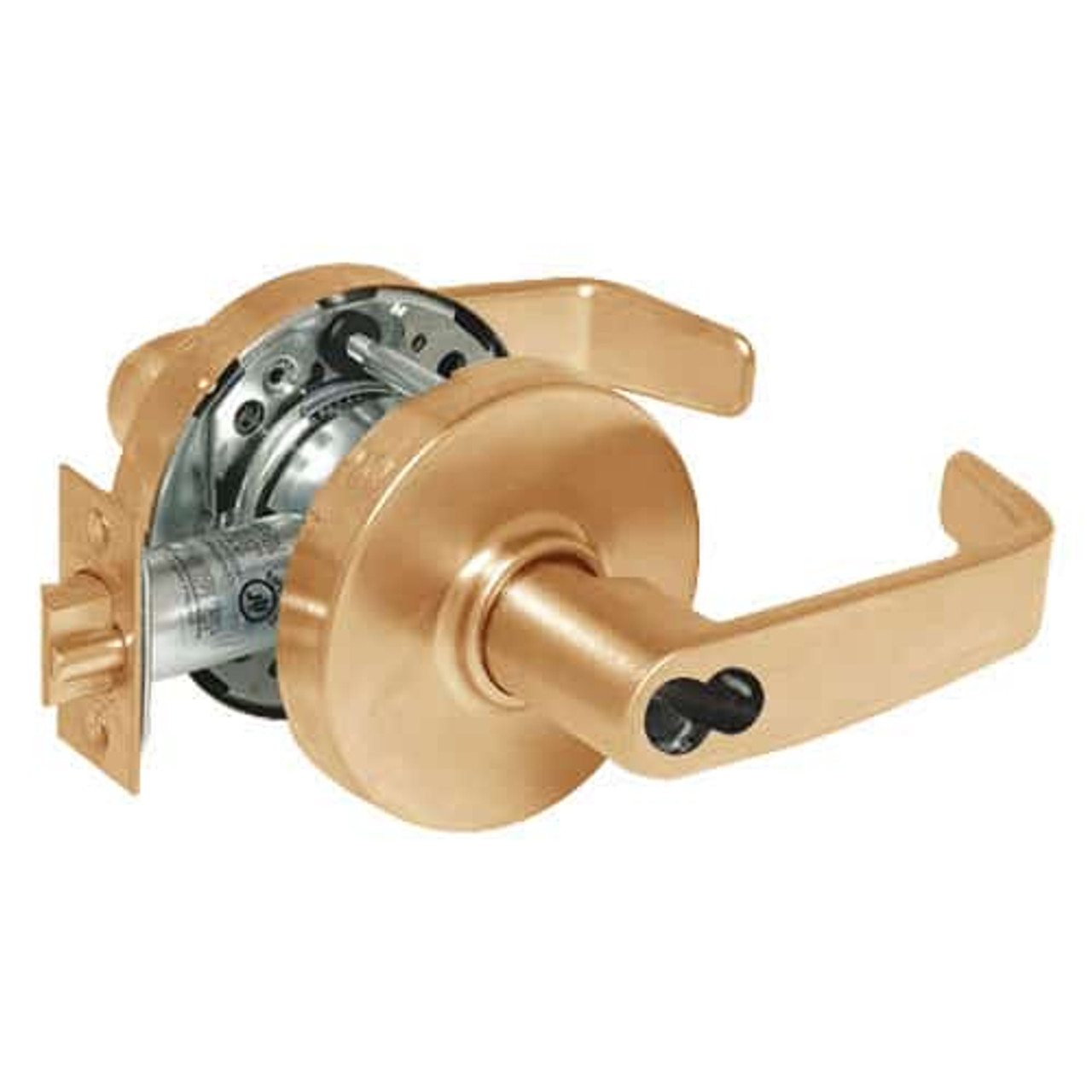 2860-10G26-LL-10 Sargent 10 Line Cylindrical Storeroom Locks with L Lever Design and L Rose Prepped for LFIC in Dull Bronze