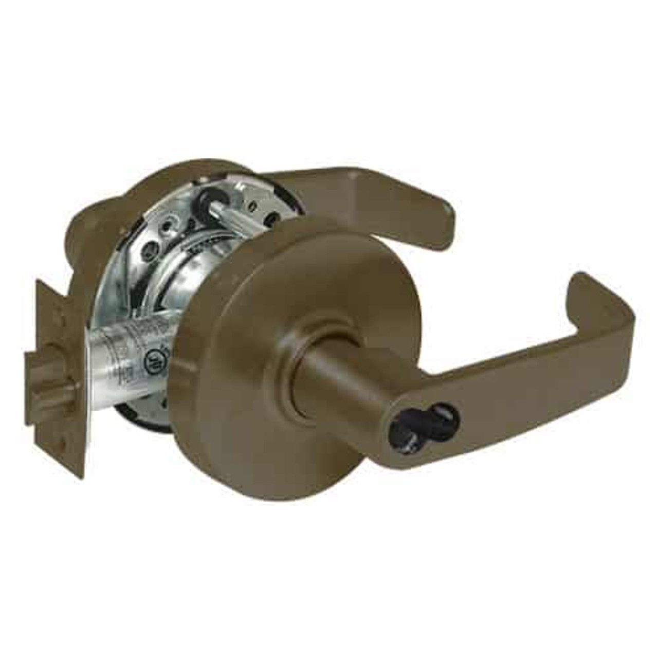 2870-10G05-LL-10B Sargent 10 Line Cylindrical Entry/Office Locks with L Lever Design and L Rose Prepped for SFIC in Oxidized Dull Bronze