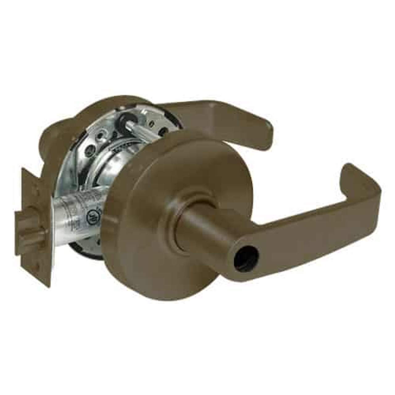 28LC-10G05-LL-10B Sargent 10 Line Cylindrical Entry/Office Locks with L Lever Design and L Rose Less Cylinder in Oxidized Dull Bronze