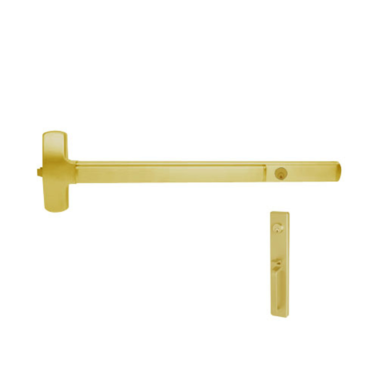 CD25-R-TP-US3-3 Falcon Exit Device in Polished Brass