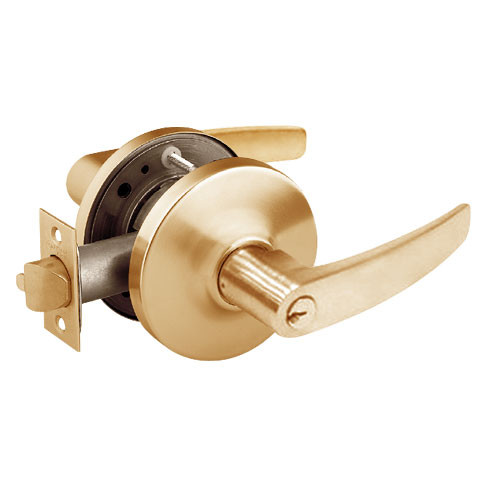 28-10G04-GB-10 Sargent 10 Line Cylindrical Storeroom/Closet Locks with B Lever Design and G Rose in Satin Bronze