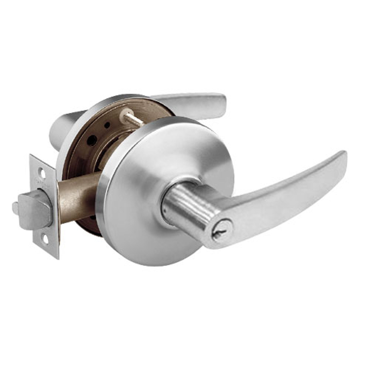 28-10G37-GB-26D Sargent 10 Line Cylindrical Classroom Locks with B Lever Design and G Rose in Satin Chrome