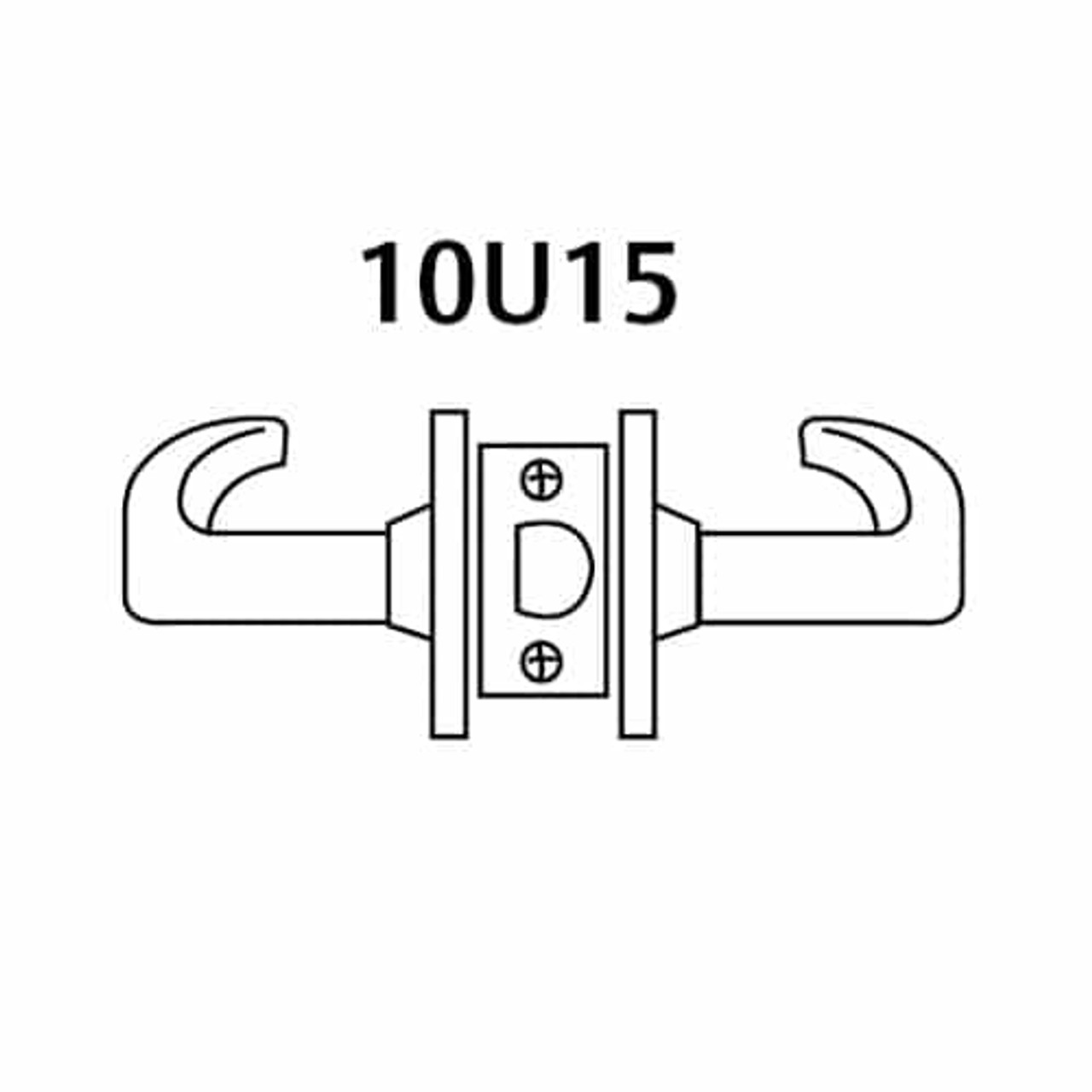 28-10U15-GB-10B Sargent 10 Line Cylindrical Passage Locks with B Lever Design and G Rose in Oxidized Dull Bronze
