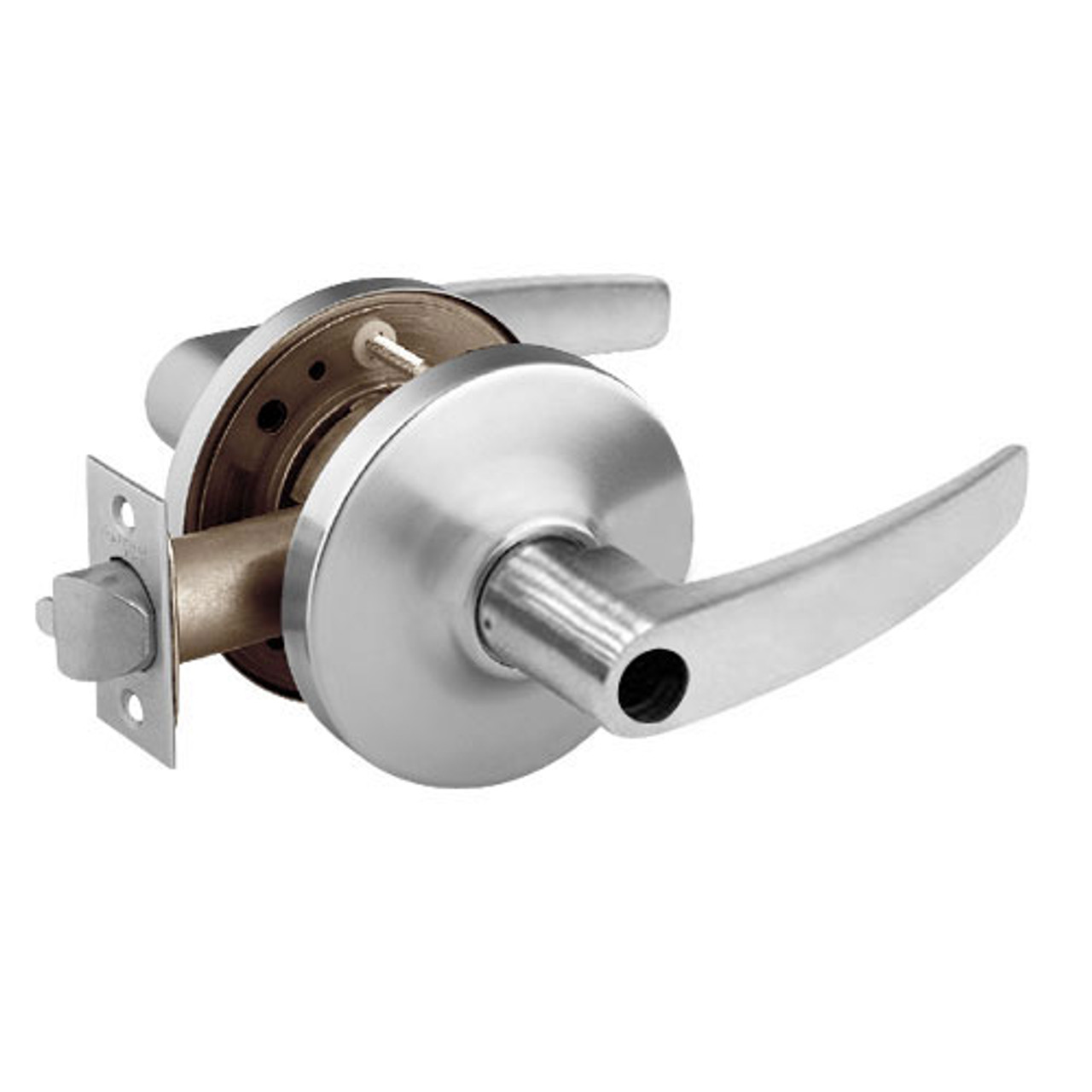 28LC-10G26-GB-26D Sargent 10 Line Cylindrical Storeroom Locks with B Lever Design and G Rose Less Cylinder in Satin Chrome